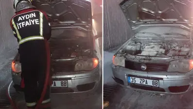 Tünelde korkutan araç yangını