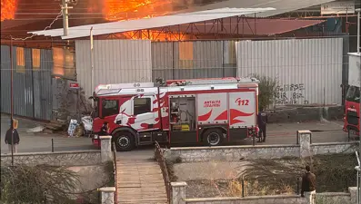 Ahşap presleme ve üretme atölyesinde yangın: Zarar 10 milyon TL