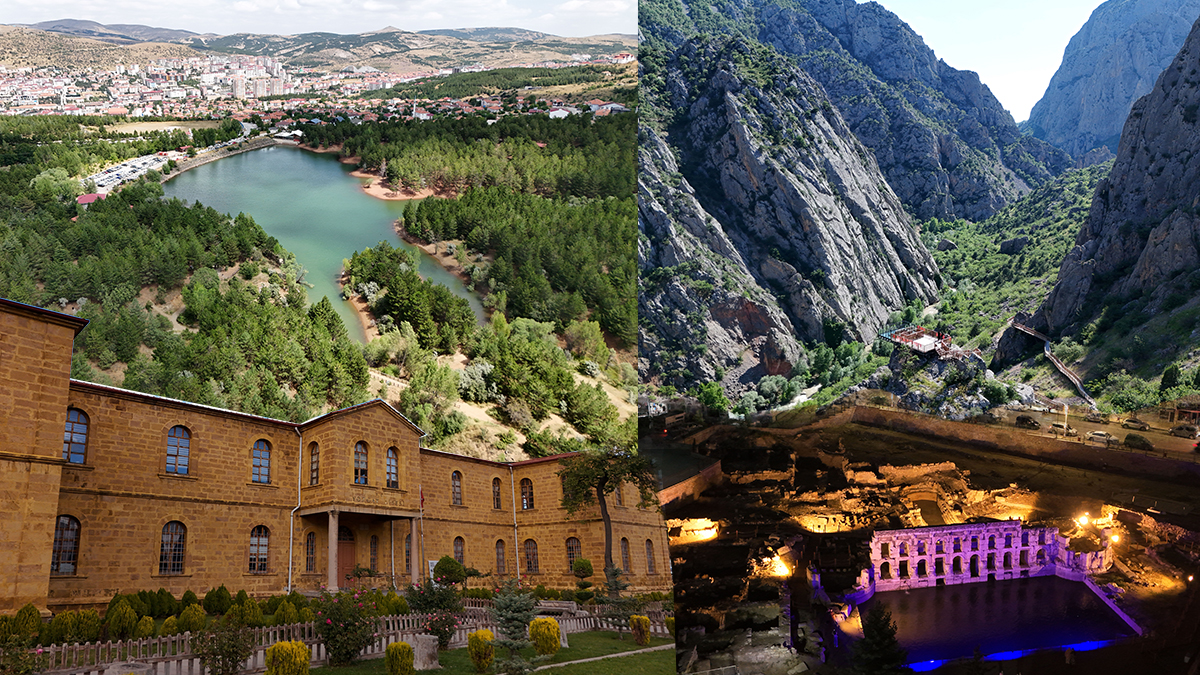 Türkiye'nin tam ortasında bulunuyor. Doğa ve kültür turizmi bir arada