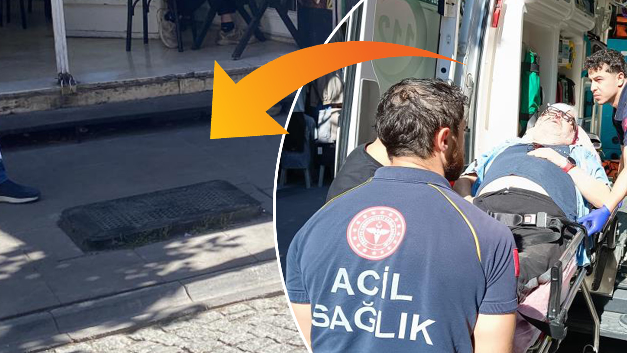 Kaldırımda yürürken hastanelik oldu