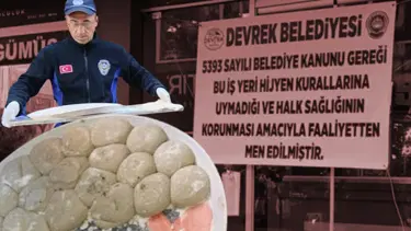 Zonguldak Devrek'teki pidecide mide bulandıran görüntü! Dün mühürlendi, bugün bu afiş asıldı