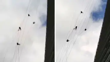 İstanbul'da yürekleri ağza getiren görüntü: Metrelerce yüksekte zor anlar