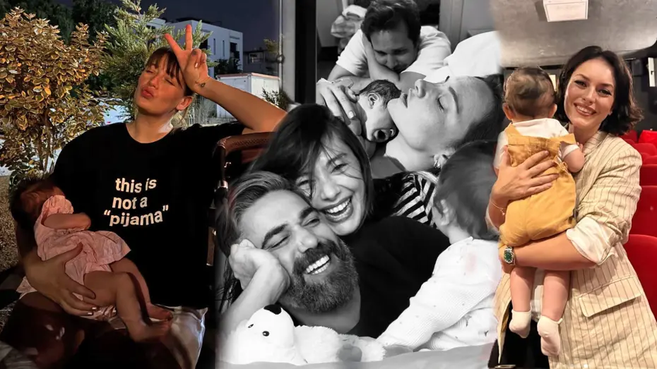 Gizem Karaca ile Neslihan Atagül bir arada. Ünlü isimlerin bebekli günleri