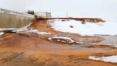 Sivas'ın Pamukkale'si buz tuttu